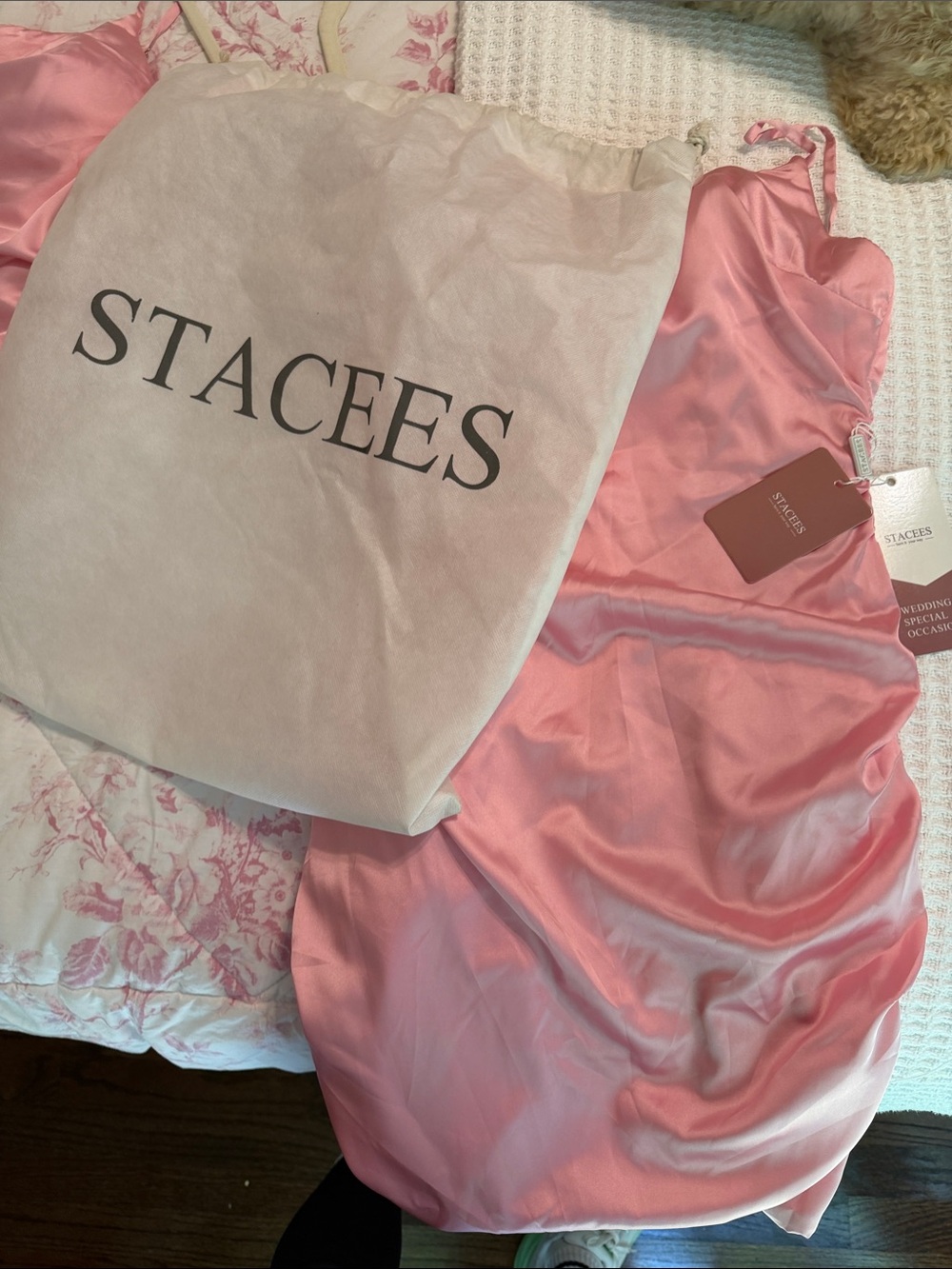 STACEES Pink Satin Prom Dress - Sleek Slip Silhouette